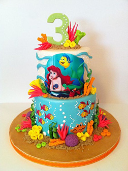 Dreaming Ariel Tiered Cake