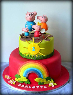 The Piggles Family Theme Cake 2