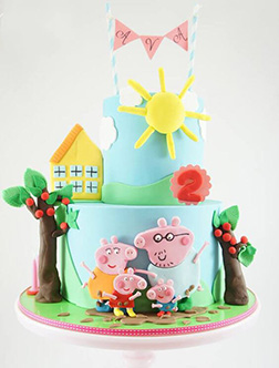 The Piggles Family Theme Cake 3