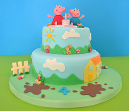 Peppa Pig Picnic Theme cake 3