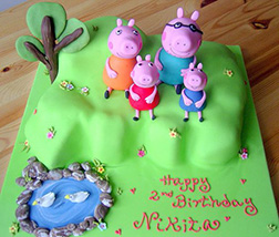 The Piggles Family Theme Cake 1