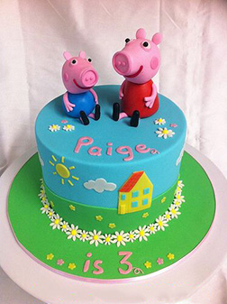 Peppa and George Pig Theme Cake 4