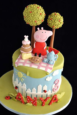 Peppa Pig Picnic Theme cake