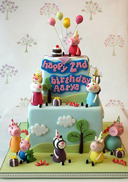 Peppa and Friends Birthday Cake 4