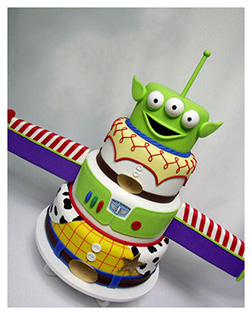 Toy Story Aliens Tiered Cake