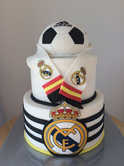 Real Madrid Football Tiered Cake