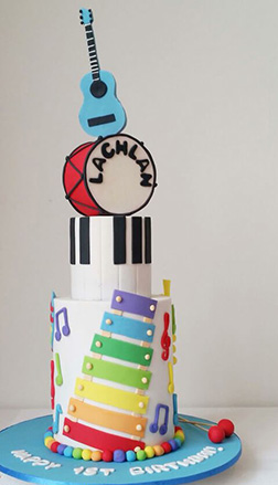 Kiddie Musical Instruments Cake