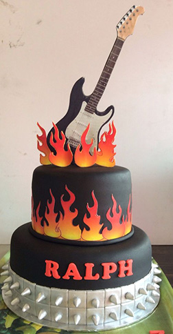 Rock n Roll Birthday Cake