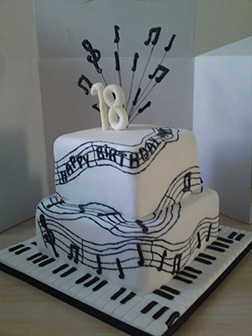 Musical Notes Tiered Cake 2