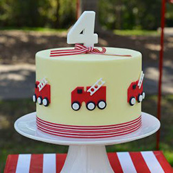 Little Hero FireEngine Cake 1