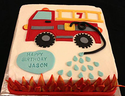 FireTruck Sheet Cake