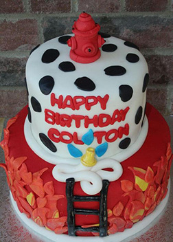 Up The Ladder Fireman Cake