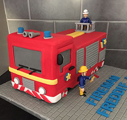 Fireman Sam Fire Engine Cake