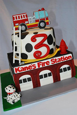 At the Fire Station Birthday Cake