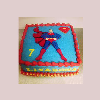 Superman Sheet Cake