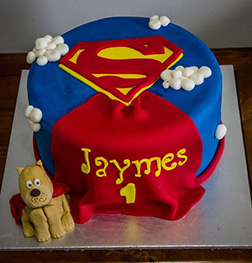 Superman Cape Baby Cake