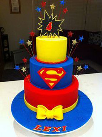 Superman Tiered Cake 2