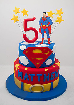 Superman Cutout Cake