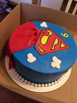 Superman Cape Cake 2