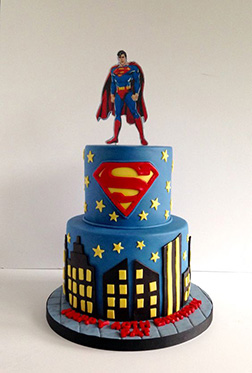 red Blue Justice Tiered Cake