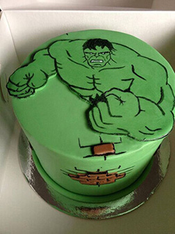 Hulk Wall Smash Cake 2