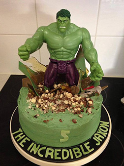 Incredible Hulk Figurine Cake
