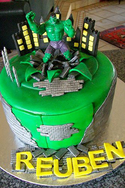 Urban Destruction Hulk Cake