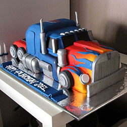 Optimus Prime Truck Cake 2