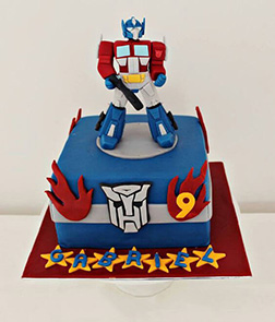 Classic Optimus Autobot Cake