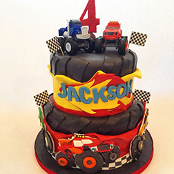 Monster Machines Tiered Monster Cake