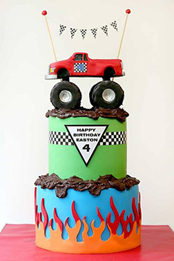 Monster Truck Birthday Cake