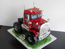 Red Monster Truck Cake