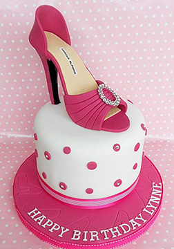 Pink Manolo Blahnik Shoe Cake