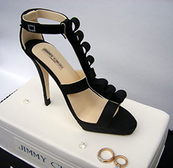 Black Jimmy Choo Shoe Cake 1