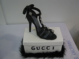 Black Gucci Party Shoe Cake