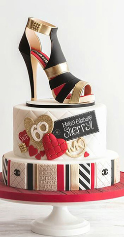 Chanel Sugar Shoe Cake