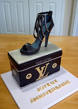 Louis Vuitton Black Shoe Cake