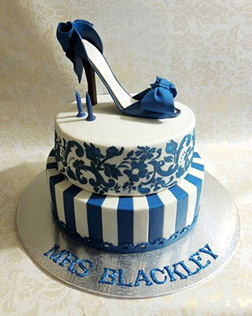 Blue Stiletto Shoe Cake