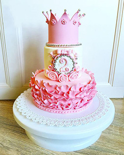 Tiara and Ruffles Princess Cake 1