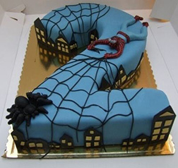 Web Slinger Number Cake