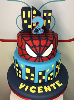 Spiderman Tiered Cake