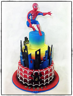 Spiderman Figurine Tierd Cake