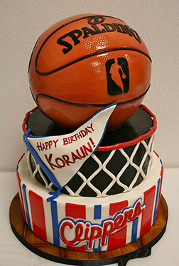 Slam Dunk LA Clippers Birthday Cake