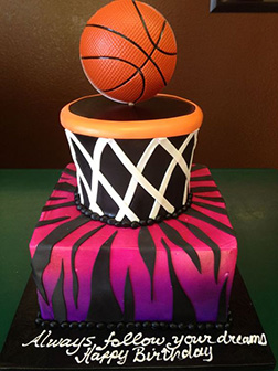 Basketball Goals Tiered Cake