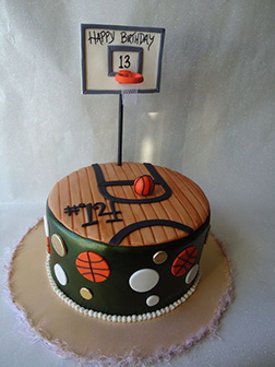 Half Court Birthday Cake