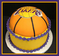 Lakers Basketball Cake