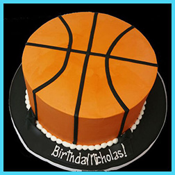 Basketball Themed Birthday Cake