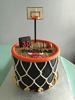 Chicago Bulls 3 Point Line Cake