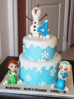 Elsa, Anna & Olaf Cake 1