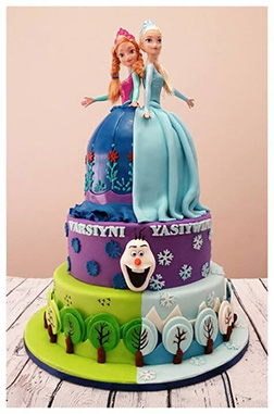 Elsa and Anna Themed Cake 2